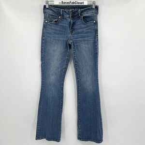 American Eagle Jeans Kick Boot Super Stretch Mid Rise Bootcut Women’s Size 8 Reg